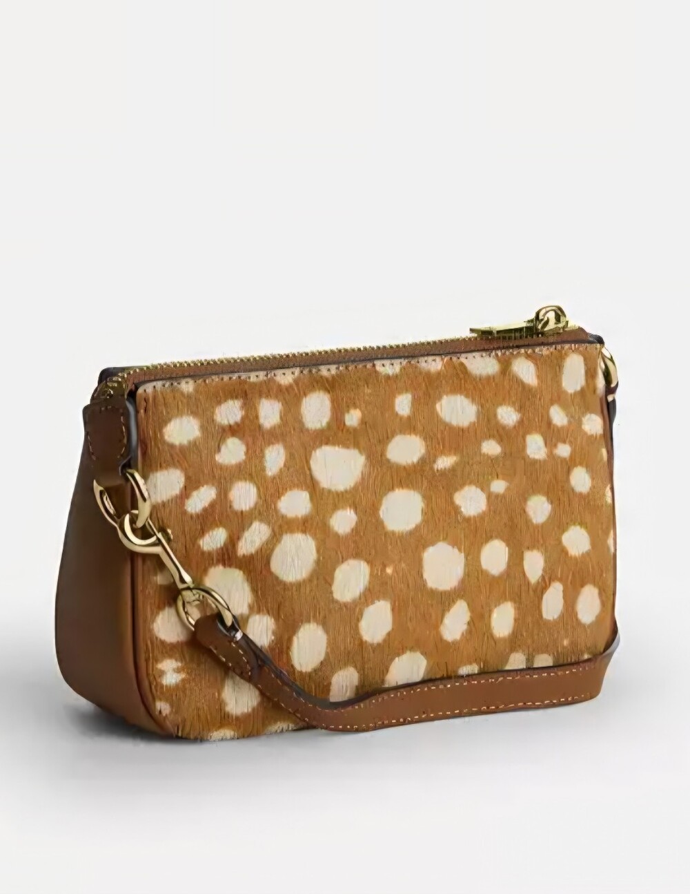 ๐ฅCOACH Nolita 19 In Brown Multi Deer Print, Leather Trim, Gold Hardware, NEW! - Picture 4 of 7